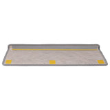 Stair Mats Self-adhesive Sisal-Look 30 pcs 65x21x4 cm Silver 3365883