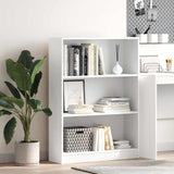 Bookcase White 80x24x109 cm Engineered Wood 857835
