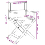 6 Piece Folding Garden Chairs Dark Grey Fabric 3208914