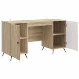 Desk with Shelf Sonoma Oak 142.5 x 50 x 75 cm Engineered Wood 3414632