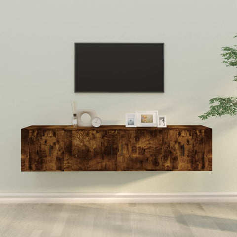 3 Piece TV Cabinet Set Smoked Oak Engineered Wood 3188419