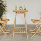 Outdoor Bar Table Square 55x55x100 cm Bamboo 4108229