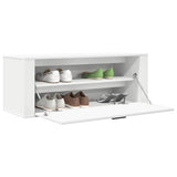 Wall Shoe Cabinet White 100x35x38 cm Engineered Wood 821020