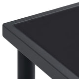 5 Piece Garden Dining Set Black Steel and Textilene 3200678