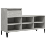 Shoe Cabinet Concrete Grey 102x36x60 cm Engineered Wood 821216
