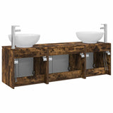Bathroom Cabinet Set 3 pcs Smoked Oak 49.5 x 44.5 x 65 cm 3405692