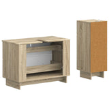 2 Piece Bathroom Cabinet Set EDE Sonoma Oak Engineered Wood 3417659