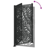 Garden Gate Black 100x175 cm Steel Wave Design 4100972