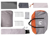 Tunnel Tent Grey and Orange 8-Person Polyester and Steel 42028659