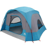 Family Tent Cabin 6-Person Blue Waterproof 4009556
