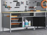 Work Bench with Drawer Black and Grey 100 x 55 x 85 cm 4103458