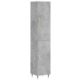 Highboard Concrete Grey 34.5x34x180 cm Engineered Wood 3198773