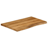 Table Top 90x60x3.8 cm Live Edge Solid Wood Mango 370789