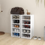 ZNTS Shoe Cabinets 2 pcs White 31.5x35x70 cm Engineered Wood 808982