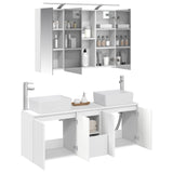 Bathroom Cabinet Set 4 pcs White Engineered Wood 3406415