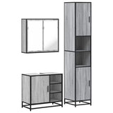 3 Piece Bathroom Furniture Set Grey Sonoma Engineered Wood 3301088