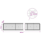 Gabion with 3.5 mm Wire and 5x10 cm Mesh 600x50x50 cm 3462798