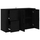 Sideboard Black Oak 100 x 33 x 59.5 cm Engineered Wood 881140