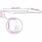 Awning Retractable Manual Black 4.5 x 3.5 m Polyester and metal 3331121