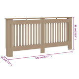 Radiator Cover 172x19x81 cm Engineered Wood 288181
