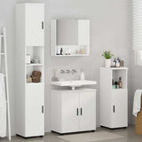 Bathroom Furniture Set 4 pcs White Engineered wood & Metal 3392963