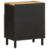 Bed Cabinet Black 50x33x62 cm Solid Rough Wood Mango 4018638