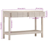 Console Table White 110x35x75 cm Solid Wood Mango 4009375