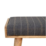 Pewter Tweed Tray Style Footstool IN1650