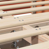Bed Frame Wax Brown 120 x 190 cm Solid Pine Wood 3385729