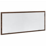 LED Bathroom Mirror Brown Oak 100x8.5x37 cm Engineered Wood 856274