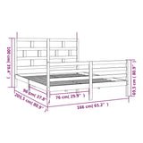 3101293 Bed Frame without Mattress Solid Wood 160x200 cm