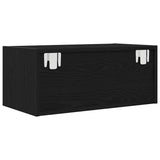 TV Cabinet Black Oak 60x31x25.5 cm Engineered Wood 861492