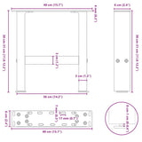 Coffee Table Legs White 2 pcs 40x cm Steel 4013257