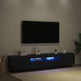 TV Cabinet 2 pcs Black 200 x 35 x 40 cm Engineered wood 3333063