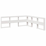 Bookcase Bed without Mattress White 200x200cm Solid Wood Pine 3324449