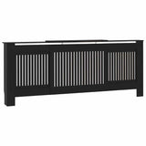 Engineered Wood Radiator Cover Black 205 cm 325548
