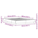 Bed Frame without Mattress Black 120x200 cm 3281197
