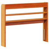 Headboard with Shelves Wax Brown 75 cm Solid Wood Pine 850967