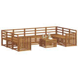 Sofa Sets 10 pcs Natural Solid Acacia Wood 3375514