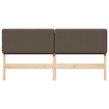 Upholstered Headboard Brown and Taupe 200 cm Solid Pine Wood 880051
