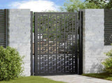 Garden Gate Black 100x150 cm Steel Cross Design 4101001