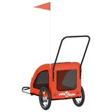Pet Bike Trailer Orange Oxford Fabric and Iron 93977