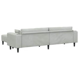 Sofa with Cushion 3 pcs Light Grey Velvet 3335172