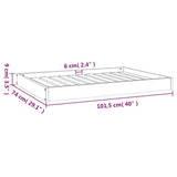 Dog Bed Honey Brown 101.5x74x9 cm Solid Wood Pine 820869