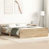 Bed Frame without Mattress Sonoma Oak 150x200 cm King Size 3203756