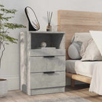 Bedside Cabinets 2 pcs Concrete Grey Engineered Wood 811241