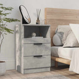 Bedside Cabinets 2 pcs Concrete Grey Engineered Wood 811241