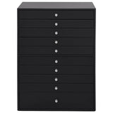 Jewellery Box 10-Layer with Watch Holders Black 29x20.5x40.5 cm 4103567