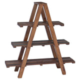 Folding Rack Brown 79.5 x 35 x 112 cm Solid Reclaim Wood 42012404