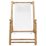 Deck Chair Cream White Bamboo, Canvas Standard 318594